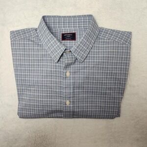 UNTUCKit Shirt Mens Large Blue Check Erryk Slim Fit Long Sleeve Button Up
